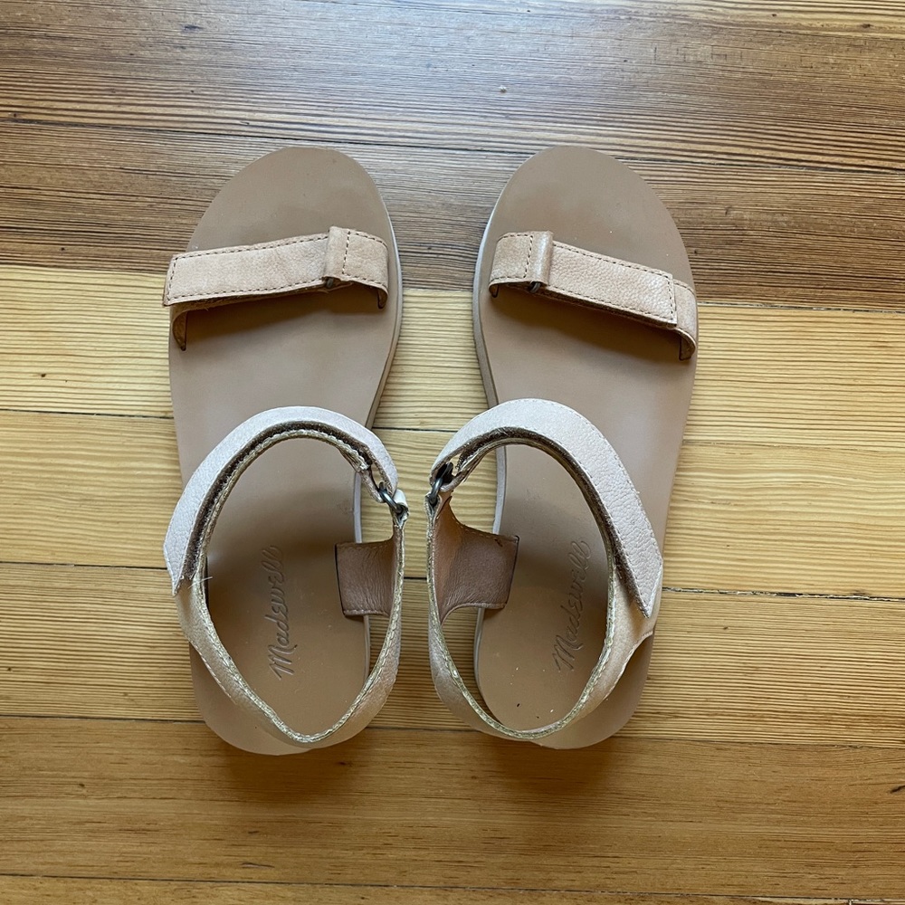 Madewell Tan Platform Velcro Sandals - Picture 4 of 6